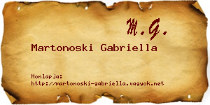 Martonoski Gabriella névjegykártya